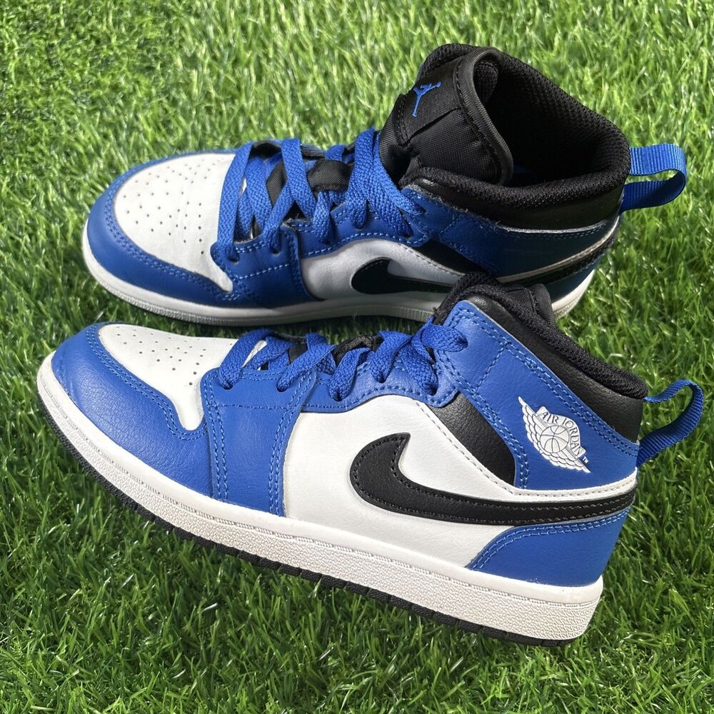 Nike Air Jordan 1 Mid GS Game Royal Blue/White DQ8424-402 Sneaker Size 1.5Y
